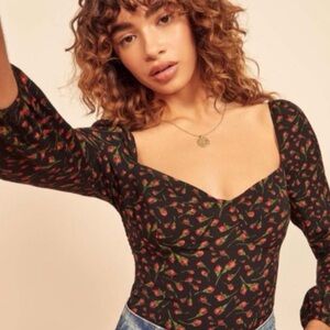 Reformation Reign Floral Rose Top